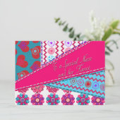 Carte Niece et Fiance Valentine's Patchwork Quilt Style (Debout devant)