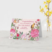 Carte Niece et son mari Félicitations (Fleur jaune)