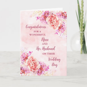 Carte Niece et son mari Mariage Félicitations