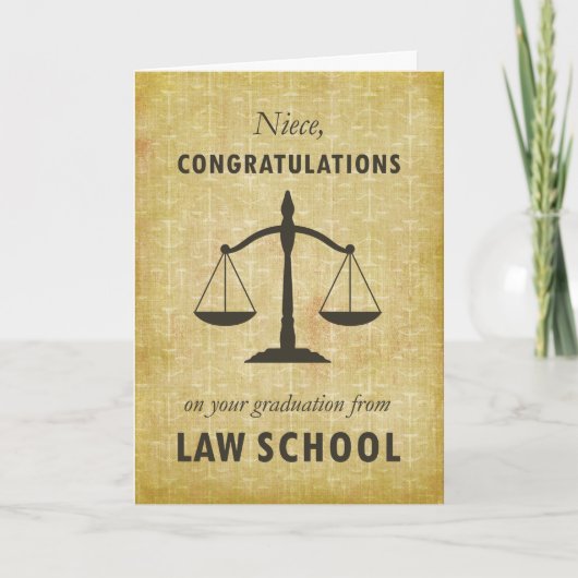 Carte Nièce, Faculté de droit Félicitations Sc (Devant)