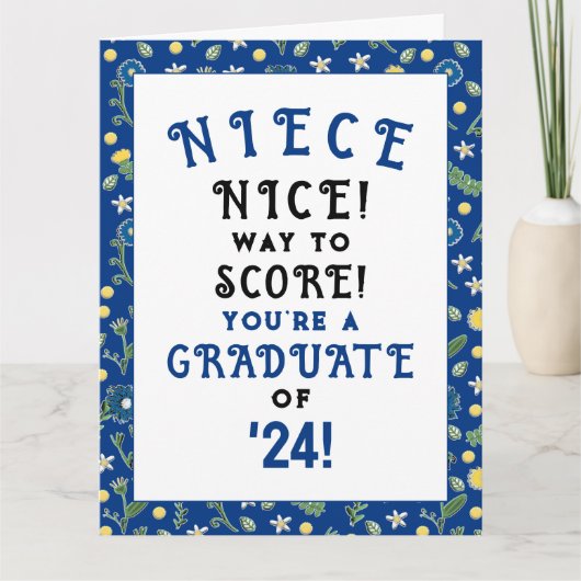 Carte Niece Graduation 2024 (Devant)