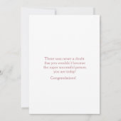 Carte Niece Graduation Cap and Cake Congratulations (Dos)