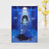 Carte Niece Joyeux Anniversaire chantant Deva Cute Card (Fleur jaune)