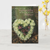 Carte Niece loss Rose sympathy Card (Fleur jaune)