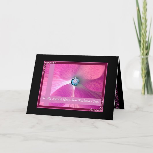 Carte Nièce & Mari - Félicitations de mariage (Devant)