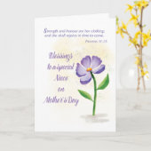 Carte Nièce sur la Fête des mères Bénédiction Fleur de v (Fleur jaune)