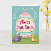 Carte Nieces First Easter Celebration Card (Fleur jaune)