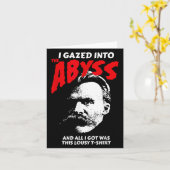 Carte Nietzsche - J'Ai Regardé Dans L'Abîme Et J'Ai Comp (Fleur jaune)