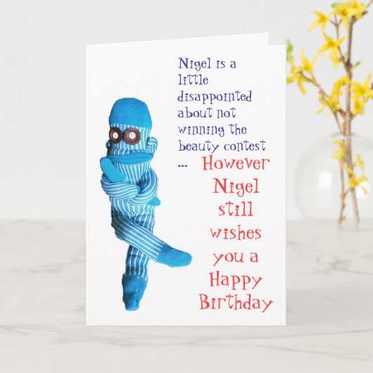 Carte Nigel a été déçu ... (Fleur jaune)