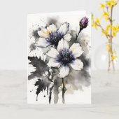Carte Nigella - Fleurs aquarelles (Fleur jaune)