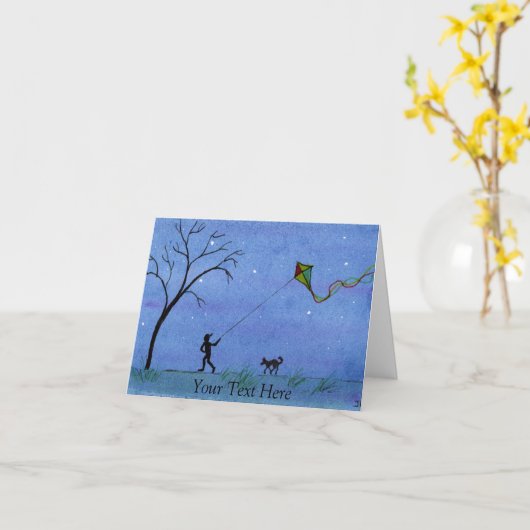 Carte Night Kite (Fleur jaune)