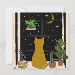 Carte Nighttime Kitty