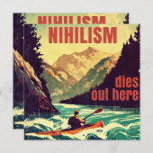 Carte Nihilisme Décède Ici Kayak (Devant / Derrière)