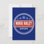 Carte Nikki Haley Présidente 2028 (Dos)