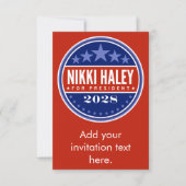 Carte Nikki Haley Présidente 2028 (Devant)
