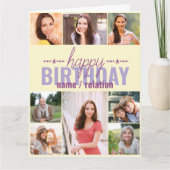 Carte N'Importe Quel Âge 8 Photo Collage Personnalisé An (Devant)