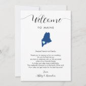 Carte N'importe quel Mariage Color Maine Bienvenue Note  (Devant)