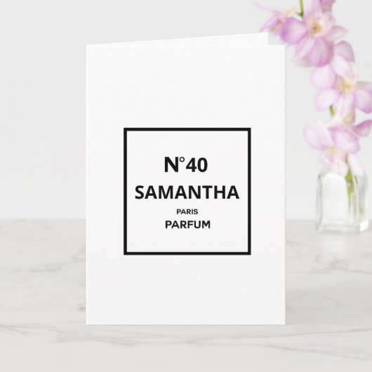 Carte N'IMPORTE QUELLE ANNÉE Design Bouteille de parfum  (Orchidée)