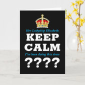 Carte N'Importe Quelle Année Gardez Le Calme Ajouter Mes (Fleur jaune)