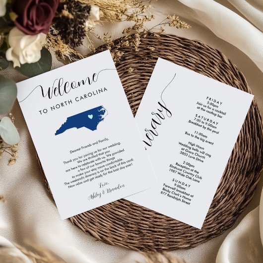 Carte N'importe quelle couleur Carolina Mariage Bienvenu