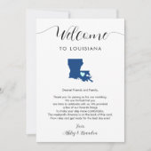 Carte N'importe quelle couleur Louisiana Mariage Welcome (Devant)