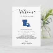 Carte N'importe quelle couleur Louisiana Mariage Welcome (Debout devant)