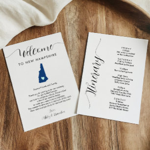 Carte N'importe quelle couleur New Hampshire Mariage Bie