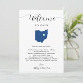 Carte N'importe quelle couleur Ohio Mariage Bienvenue Le (Debout devant)