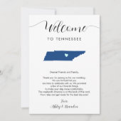 Carte N'importe quelle couleur Tennessee Mariage accueil (Devant)