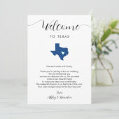 Carte N'importe quelle couleur Texas Mariage Bienvenue L (Debout devant)