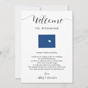 Carte N'importe quelle couleur Wyoming Mariage Bienvenue