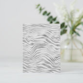 Carte N'Importe Quelle Occasion Silver Zebra Stripes Bla (Debout devant)
