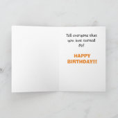 Carte "N'IMPORTE QUI d'un certain âge" Anniversaire amus (Intérieur)