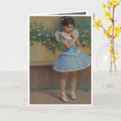 Carte Niña soniando que es un bailarina (Fleur jaune)