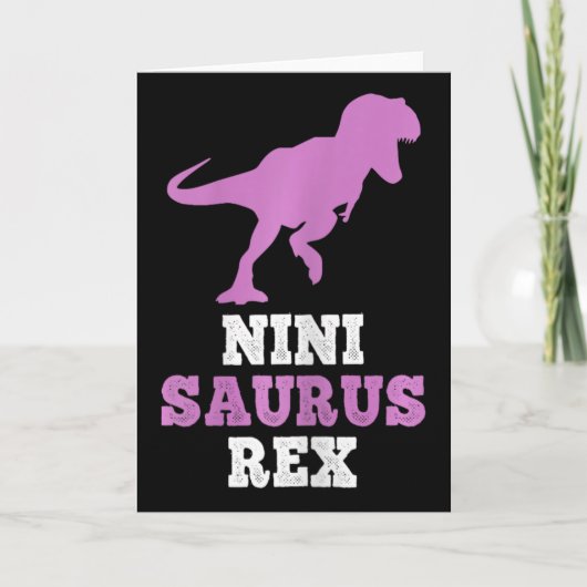 Carte Nini-saurus Rex Dino Dinosaure Ninisaurus Drôle  (Devant)