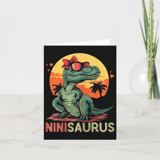 Carte Ninisaurus Dino Dinosaure Nini-saurus T-rex Mère (Devant)