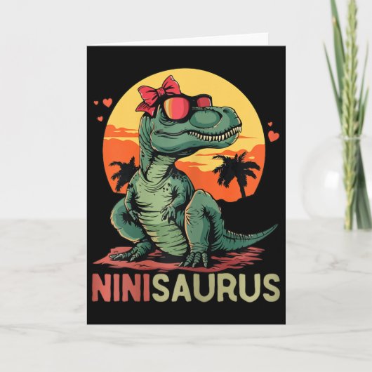 Carte Ninisaurus Dino Dinosaure Nini-saurus T-rex Mère (Devant)