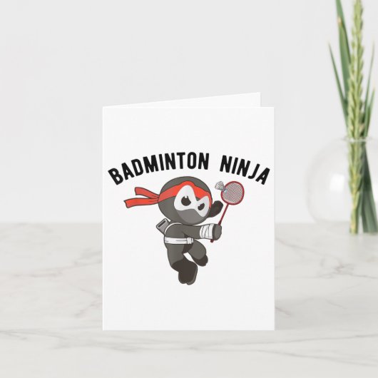 Carte Ninja Badminton, Birdie Sport Tee Apparel_1 (Devant)