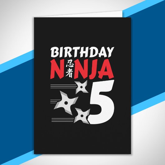 Carte Ninja Birthday Party