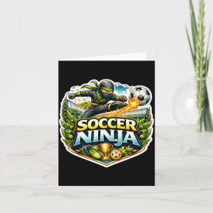 Carte Ninja de footbl drôle amateur de joueur de footbal