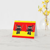 Carte Ninjas en colère (Fleur jaune)