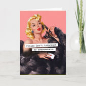 Carte N'interromps pas mon anniversaire de conscience (Devant)