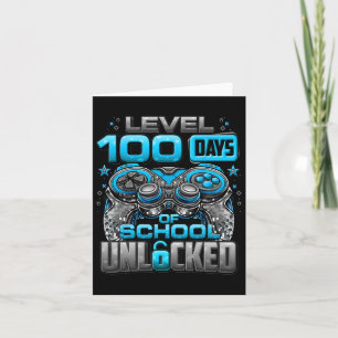 Carte Niveau 100 Jours D'École Déverrouillés Garçons 100