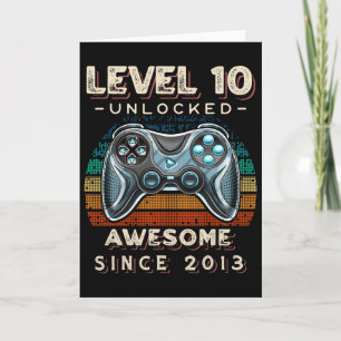 Carte Niveau 10 Jeu vidéo déverrouillé 10e anniversaire 