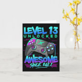 Carte Niveau 13 Déverrouillé 13 Anniversaire 13e B (Fleur jaune)