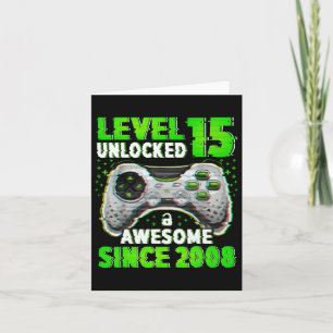 Carte Niveau 15 Débloqué Jeu Vidéo 15 Ans Garçon 15ème