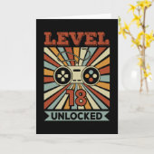 Carte Niveau 18 Jeu vidéo déverrouillé Anniversaire (Fleur jaune)