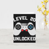 Carte Niveau 20 Déverrouillé Funny 20e anniversaire de M (Fleur jaune)