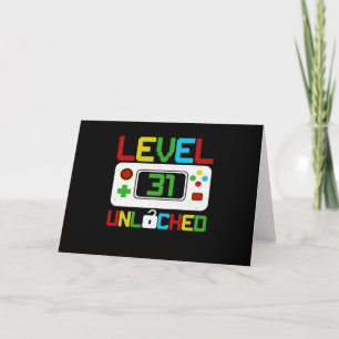 Carte Niveau 31 Débloqué Cadeau d'anniversaire de jeu vi
