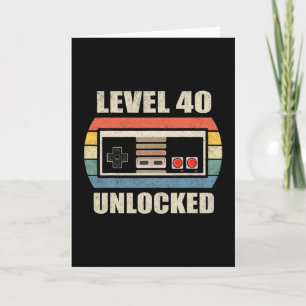 Carte Niveau 40 Débloqué Anniversaire Hommes Femmes Jeu